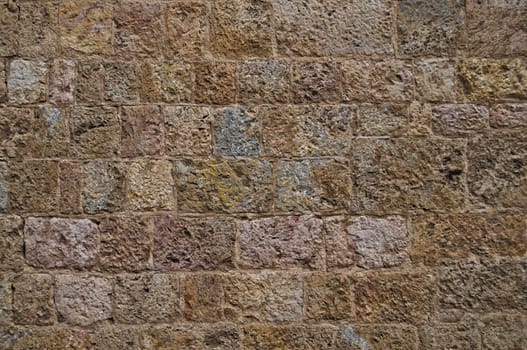 Stone wall at monastery in Serbia