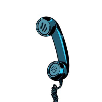 retro telephone tube isolated on white background. Pop art retro vector illustration