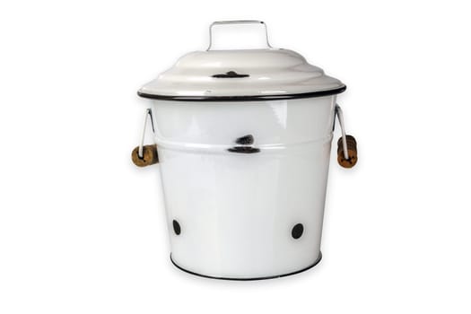 Shappy pot cropped on white background