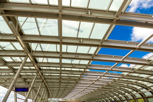 Detail of roofing of bus station in Wetzlar,Germany