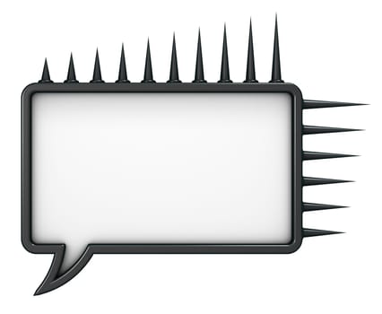 speech bubble with spikes - 3d rendering