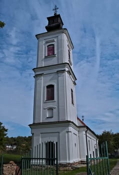 Simple village orthodox church in Serbia