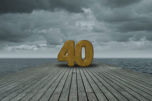 the number forty on a jetty