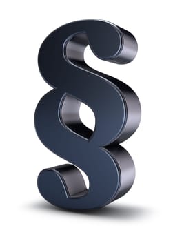 paragraph symbol on white background - 3d rendering