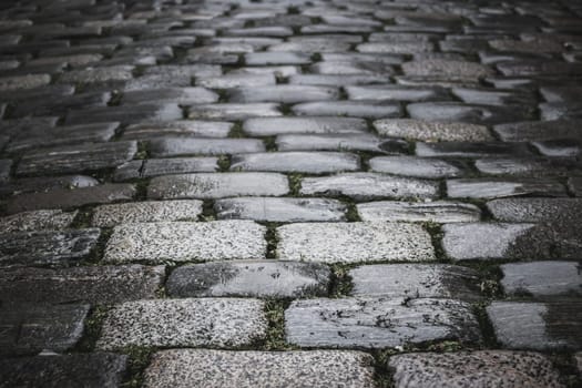 Pattern of a black and white cobblestones that can be used as background or overlay