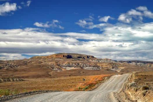 Famous scenic Road 40, called Ruta Quareta, going through southern Patagonia, Argentina