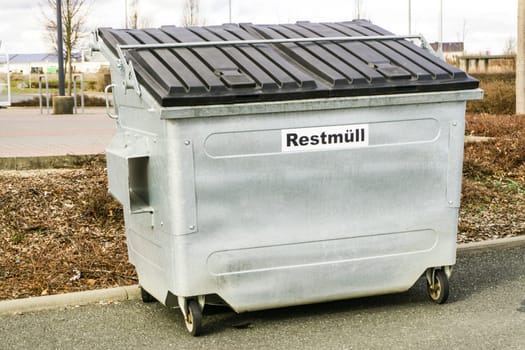 Large metal dumpster