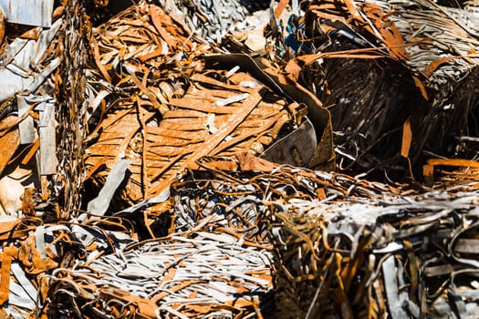 scrap metal metal scrap recycling scrap yard raw material rusted pressed halde sheet metal waste recycling rusty exploitation scrap trade scrap mechanics iron steel industry environment