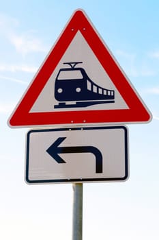 Traffic sign from a railway crossing