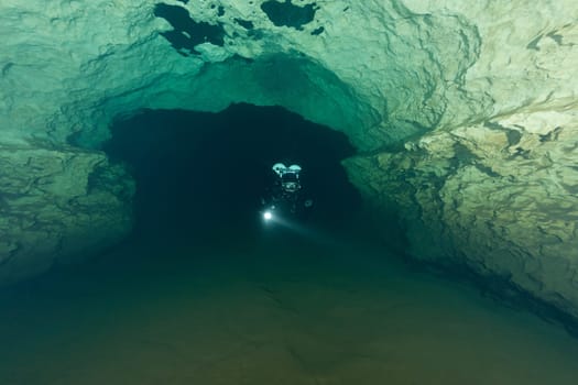 divers underwater caves diving Florida United States of America