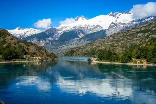 Spectacular lakes and mountain scenery in Chilean Patagonia
