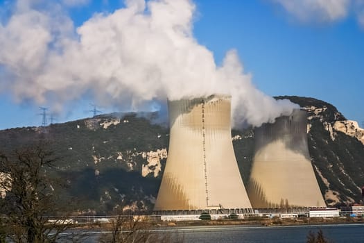 Smoke from the factory in southern France