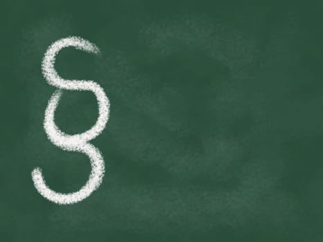 paragraph symbol on chalk board - illustration