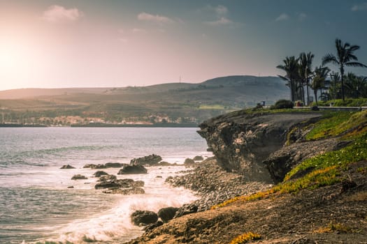 Rocky coastline of the Gran Canaria, Canary Islands, Spain