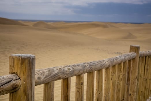 Lookout for the stunning sand dunes in  the Natural Reserve of Dunes of Maspaloma in Gran Canaria