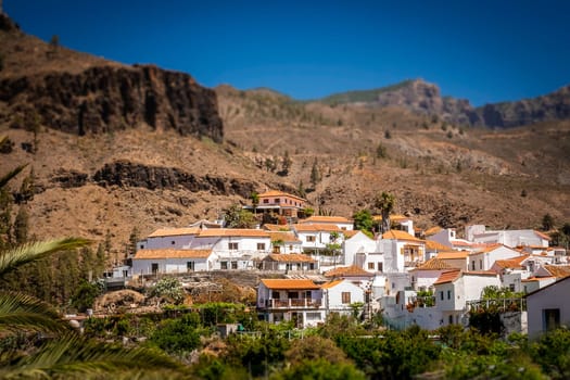 Beautiful small town of Fataga in Gran Canaria, Canary Islands, Spain