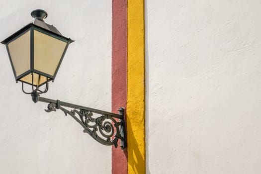 Streetlamp on one of the homes in Puerto de Mogan, Grand Canaria, Spain