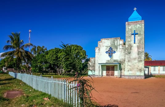 Main church in the city of Manakara, east coast of Madagascar
