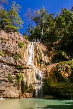 Beautiful waterfall on the Tsiribinha river in Madagascar