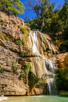 Beautiful waterfall on the Tsiribinha river in Madagascar