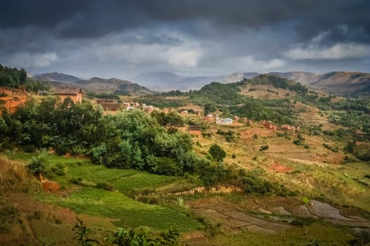 Stunning landscape of Madagascar central highlands