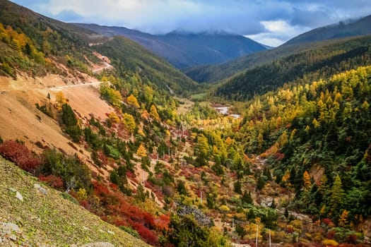 Stunning mountain landscape in the Chinese Yunnan province, South China