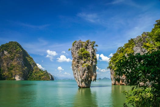 Single standing rock made famous by being in one of the James Bond movies, southern Thailand