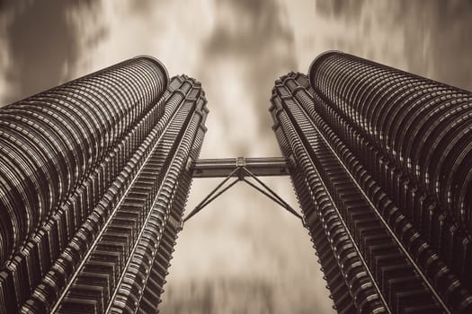 Kuala Lumpur, Malaysia - March, 2008 : Twin Petronas Towers buildings - landmarks of malaysian capital