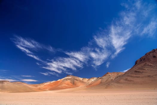 Colourful mountain in southern part of Altiplano, Bolivia