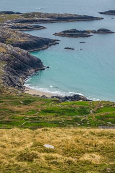 Beautiful coastal seascape in County Kerry along the Ring of Kerry, Ireland