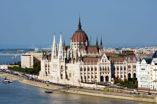 Budapest parliament building, popular landmark in Hungary.