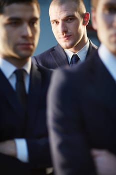 Office worker in the crowd
