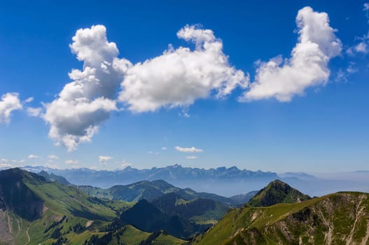 Clouds high above the mountains