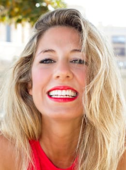 Portrait of a pretty blond woman