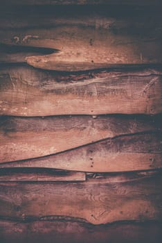 Background texture of a brown wooden pine fence