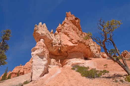 Barren Outcrop in the Mountains of Bryce Canyon National Park in Utah