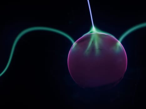 Magical ball with the electricity current display