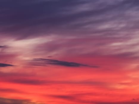 Colorful dramatic cloudy sky at dusk overlay