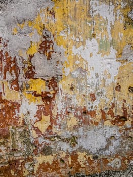 Rough abstract wall pattern on a wall of an old ruined building