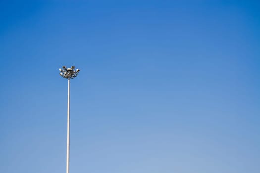 Light Post With Blue Sky Background and multi light