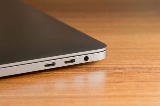 USB type-C port and two port of laptop
