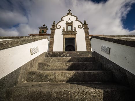Our Lady of Peace ( Nossa Senhora da Paz ) chapel above the city of Vila Franca do Campo in Sao Miguel, Azores, Portugal