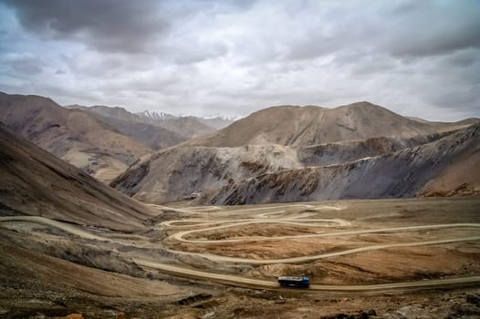 Road to the mountain pass