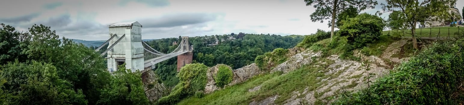 Clifton suspension bridge over river Avon in Bristol, England, UK