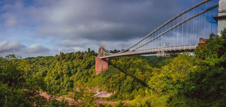 Clifton suspension bridge over river Avon in Bristol, England, UK