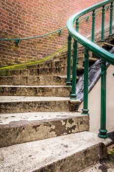 Spiral stairs in an old building in Exeter