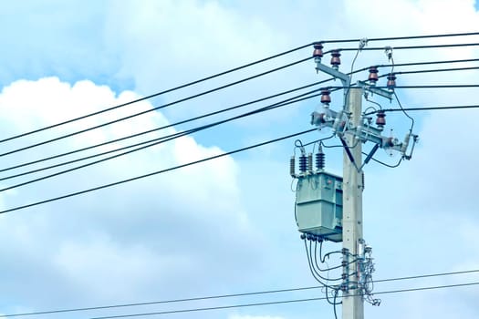 Transformers are on the daylight pole.