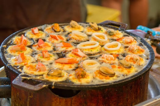 Thai-style takoyaki with mussels