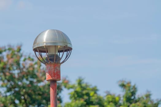 Light Post old With Blue Sky Background