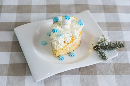 Xmas cookie on a plate